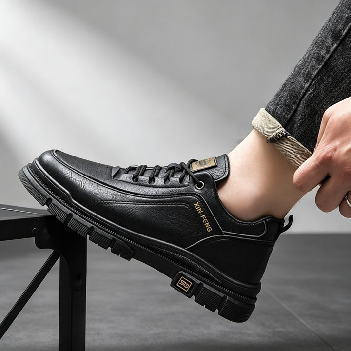 Men's Sporty Leather Sneakers Mune Fashion
