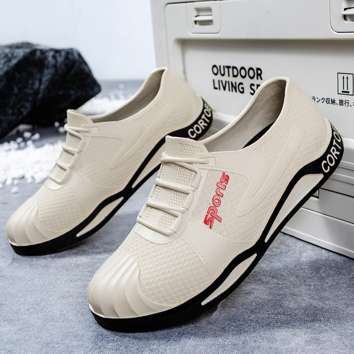 Men's Breathable Slip-On Casual Sneakers with Reinforced Toe Protection Mune Fashion