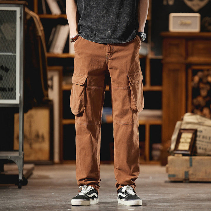 Herren Cargo-Hose im Utility-Look mit Knieabnähern und großen Klappentaschen Mune Fashion
