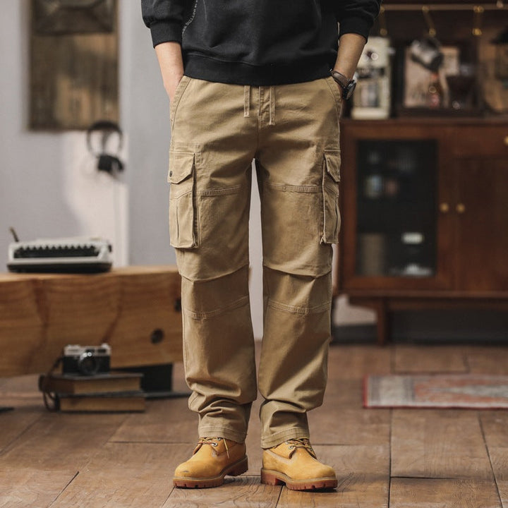Men's cargo pants with reinforced knee areas and multi pockets Mune Fashion