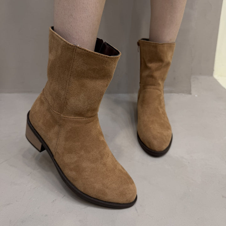Women Elegant Ankle Boots with Block Heel Mune Fashion