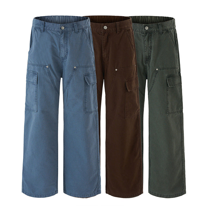 Men's Baggy Cargo Pants in Palazzo Cut with Large Applied Pockets Mune Fashion