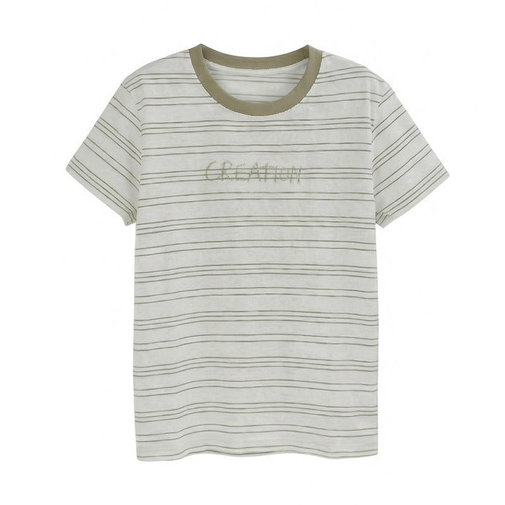 Damen Modernes Streifen-Shirt mit Rundhalsausschnitt Mune Fashion