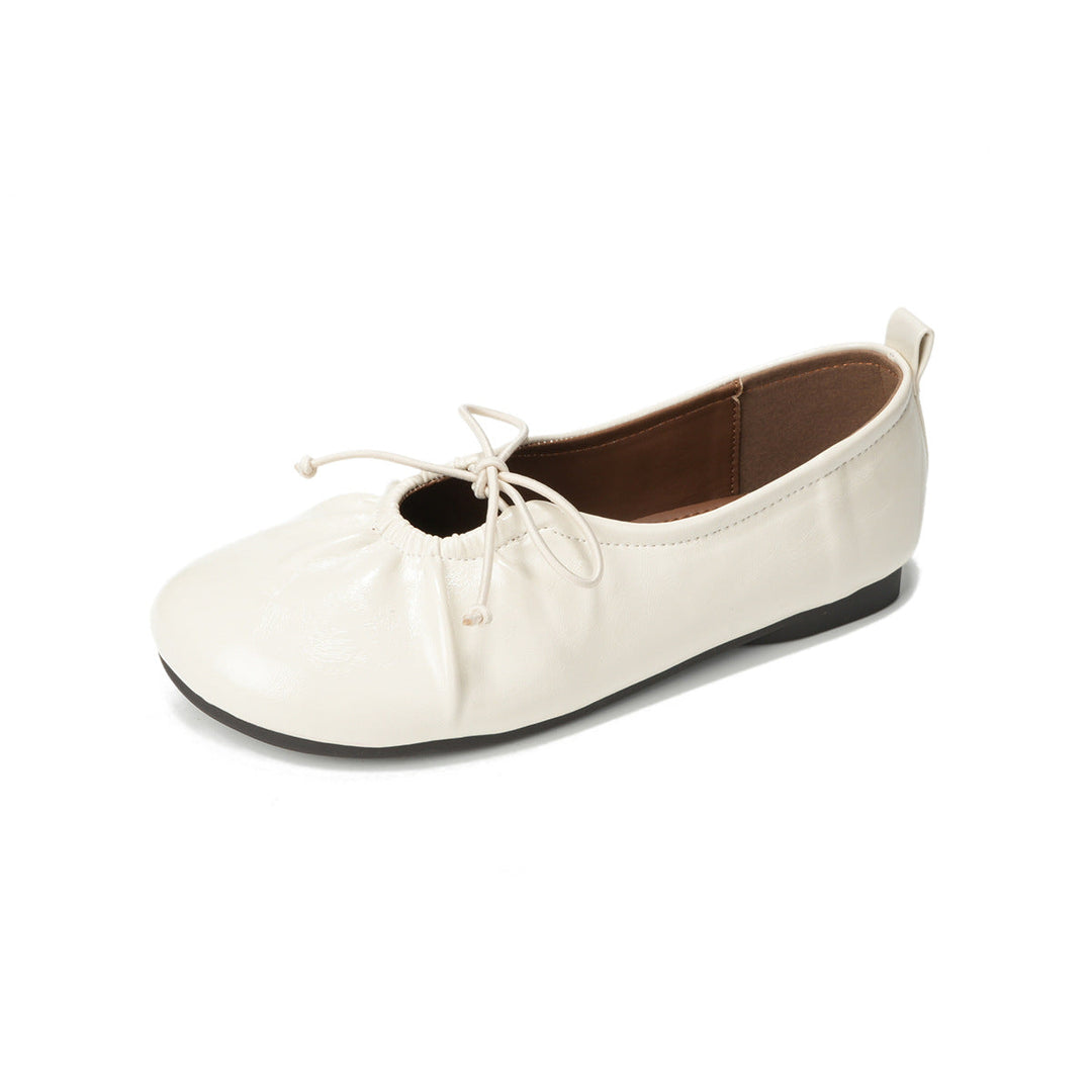 Women's Ballerina Flats with Elastic Trim and Elegant Accents