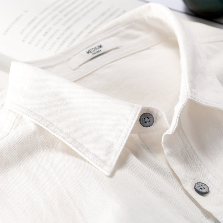 Men's Colorblock Overshirt in Shirt Jacket Style with Chest Pockets and Relaxed Fit Mune Fashion