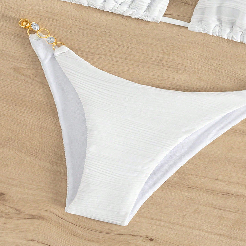 Women's triangle bikini with sophisticated pearl details Mune Fashion