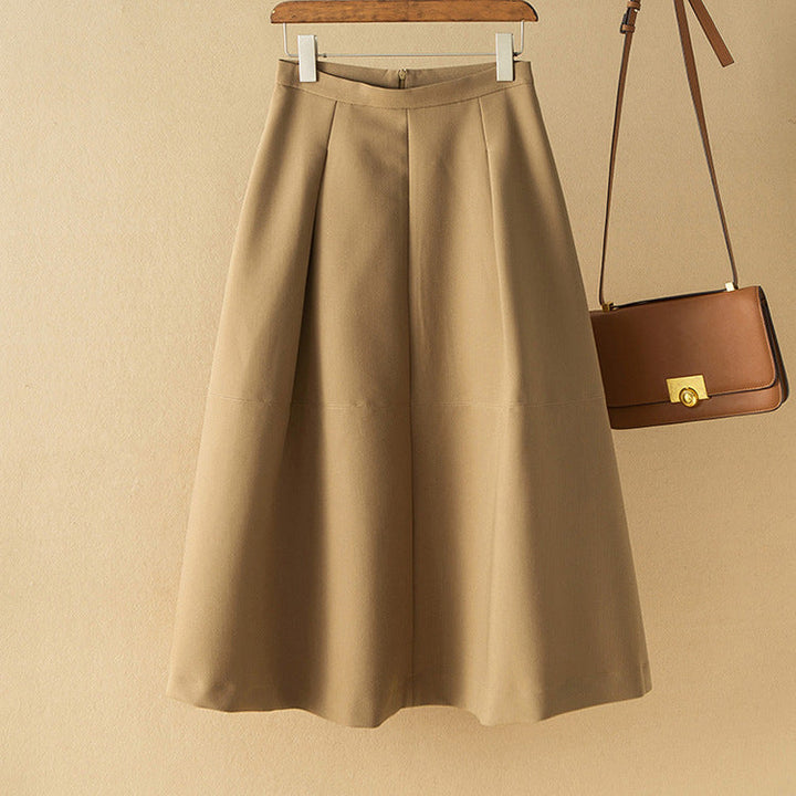 Ladies Elegant Midi Skirt with Pleats Mune Fashion
