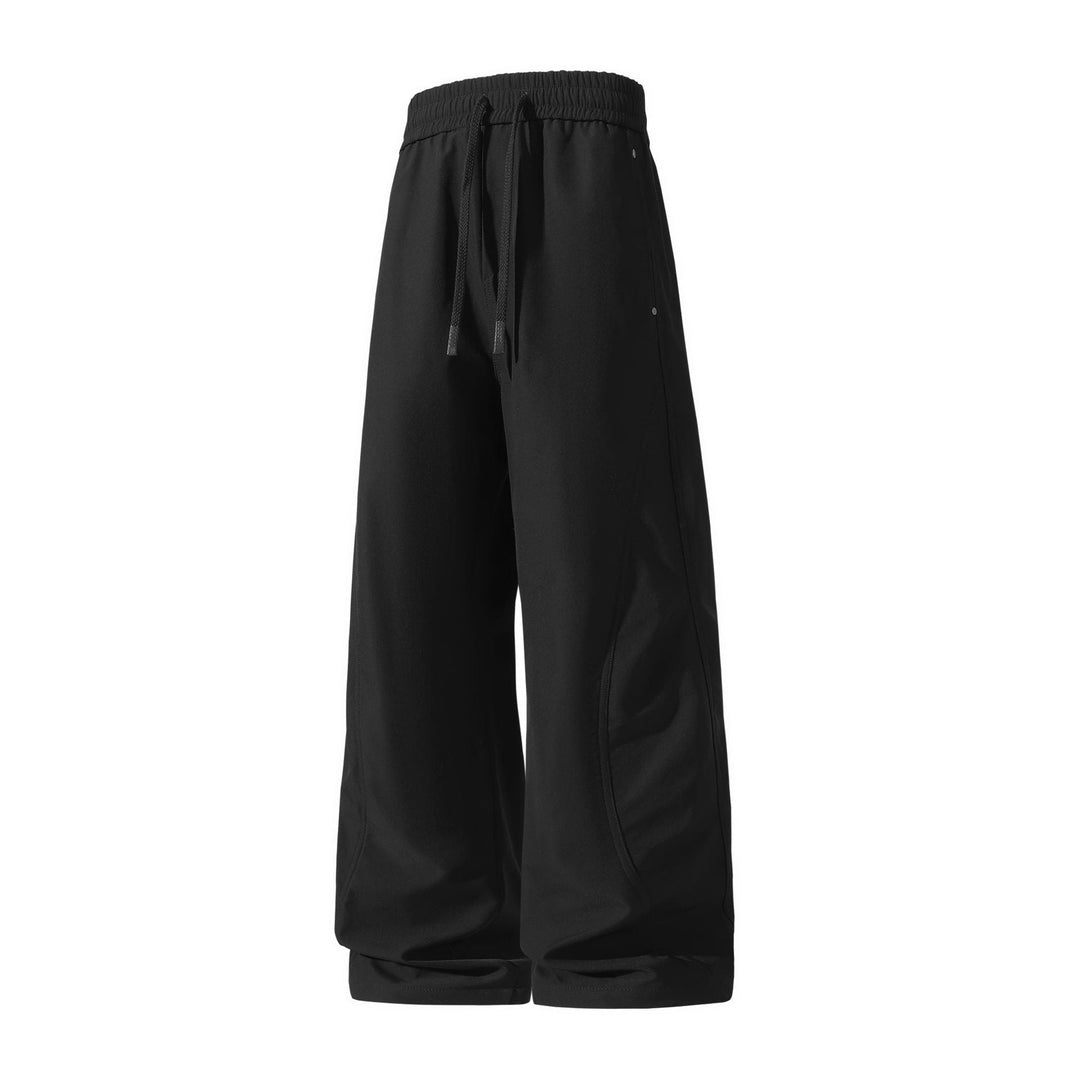 Damen Weite Cropped-Utility-Jogginghose mit Tunnelzugbund und geschwungenen Cargotaschen Mune Fashion