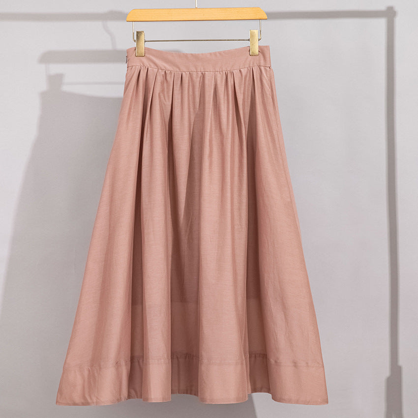 Women's Maxi Skirt with High Waist and Soft Pleats Mune Fashion