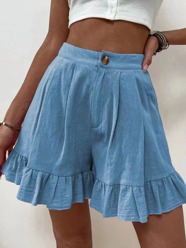 Elegant Ruffled Shorts for Women