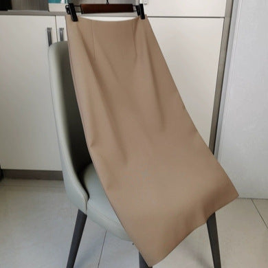 Women's tailored midi skirt with back slit, figure-flattering darts, and concealed zipper Mune Fashion