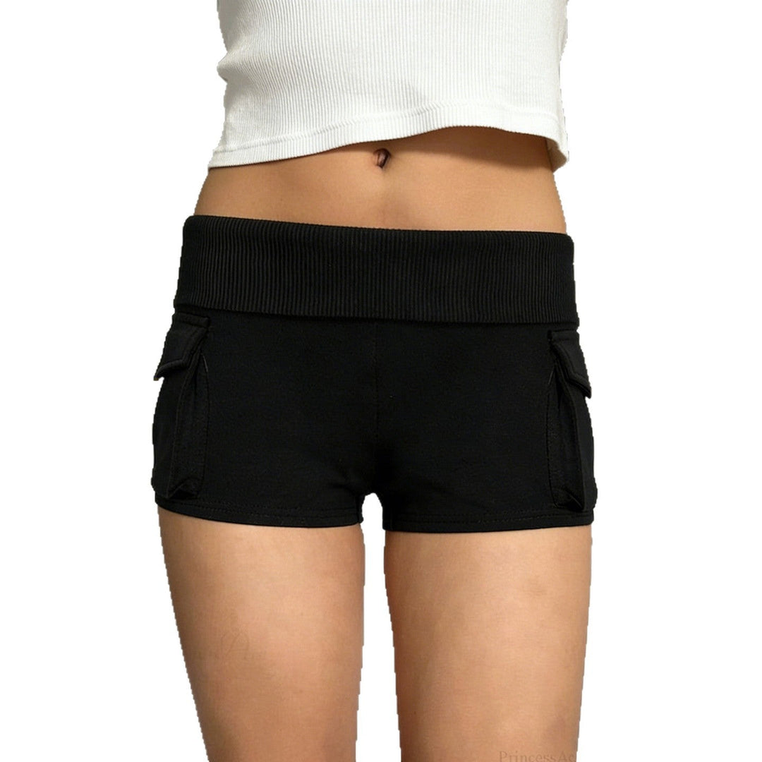 Fashionable High-Waisted Shorts with Pockets