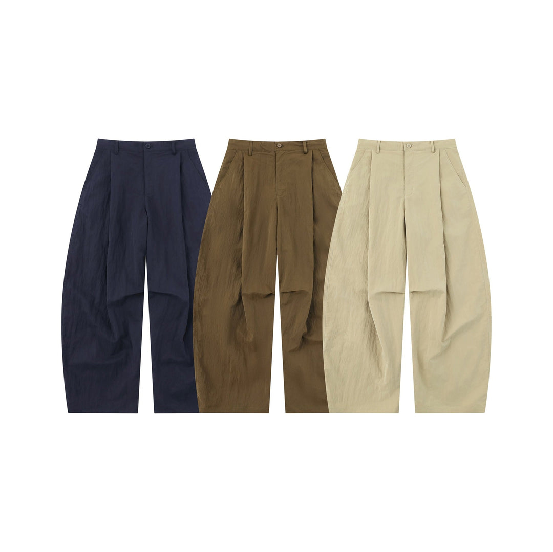 Women's Wide Culotte Pants with High Waist and Textured Cotton Blend Mune Fashion