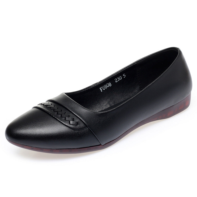 Elegant Women's Ballet Flats with Woven Detail and Flexible Footbed