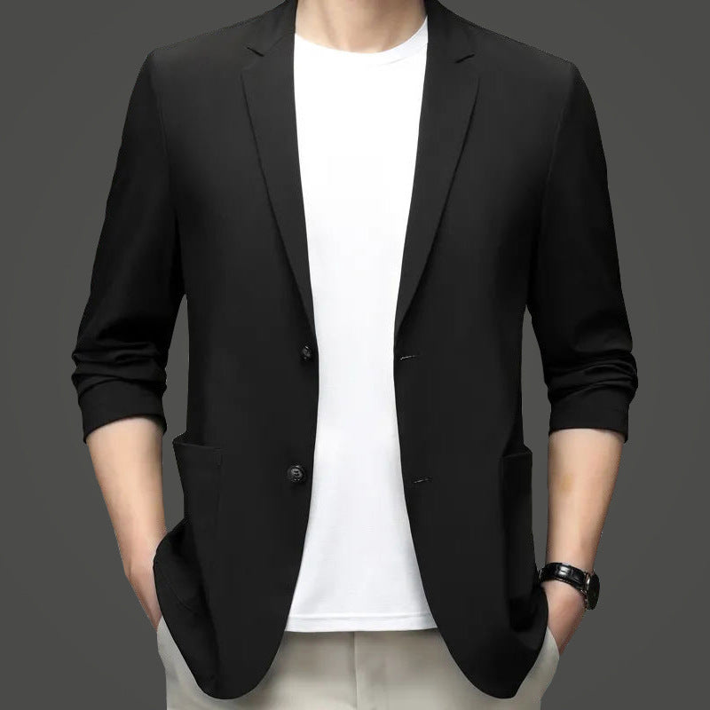 Men's travel blazer made of stretch material unstructured with patch pockets Mune Fashion