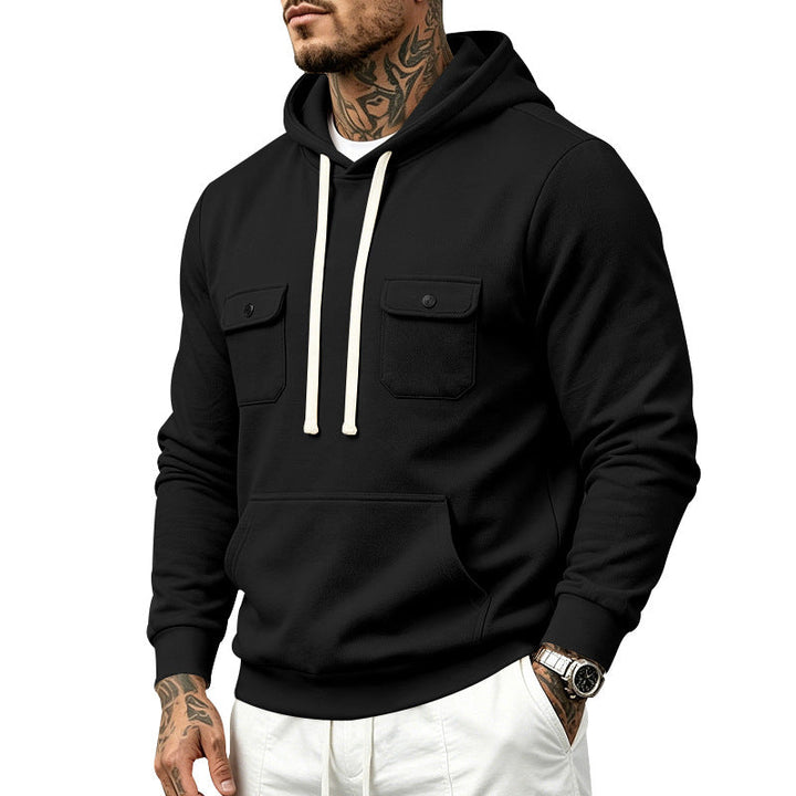 Men's hoodie with chest flaps and kangaroo pocket Mune Fashion