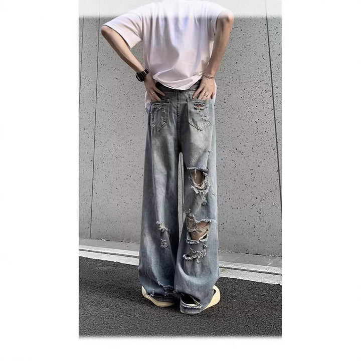 Women's Stylish Destroyed Baggy Jeans Mune Fashion