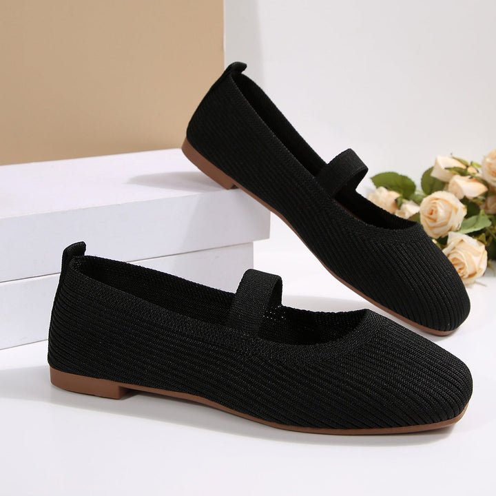 Women's Ballet Flats with Comfort Sole and Elastic Strap