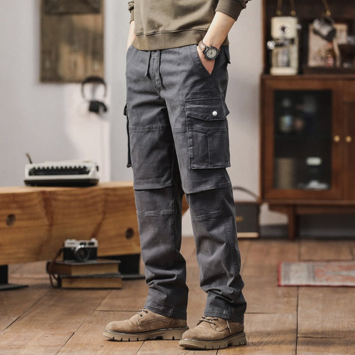 Men's cargo pants with reinforced knee areas and multi pockets Mune Fashion