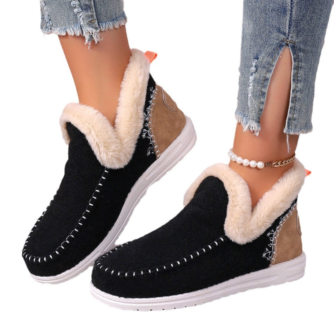Women Lined Felt Mules with Teddy Lining and Ergonomic Rubber Sole Mune Fashion