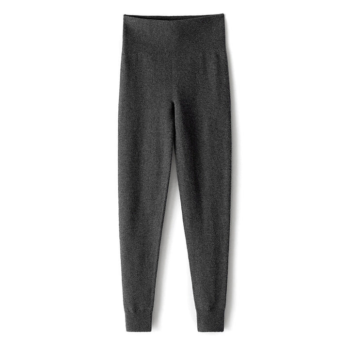Ladies thermal leggings made of fine knit with high waistband and ribbed cuffs Mune Fashion