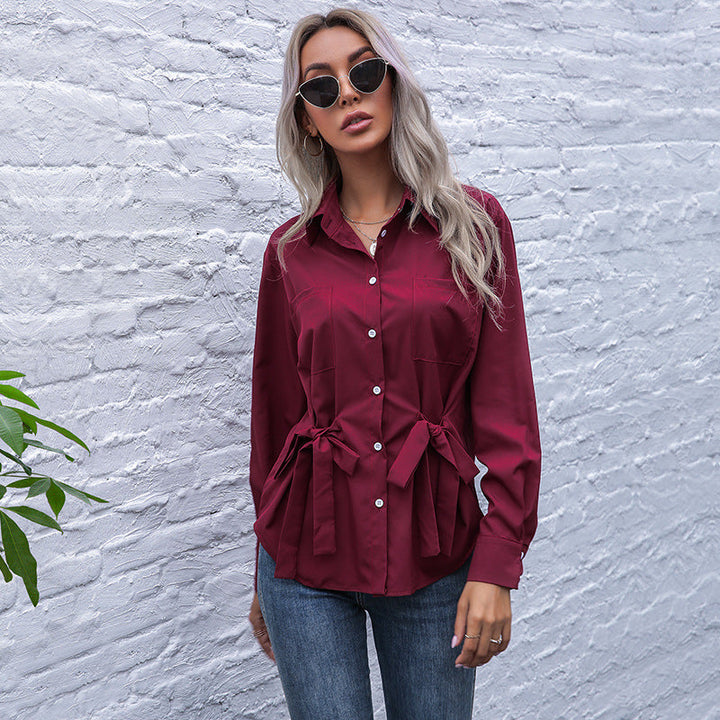 Women Elegant Blouse with Tailoring Mune Fashion