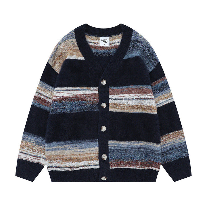 Ladies Fashionable Cardigan with V-Neck Mune Fashion