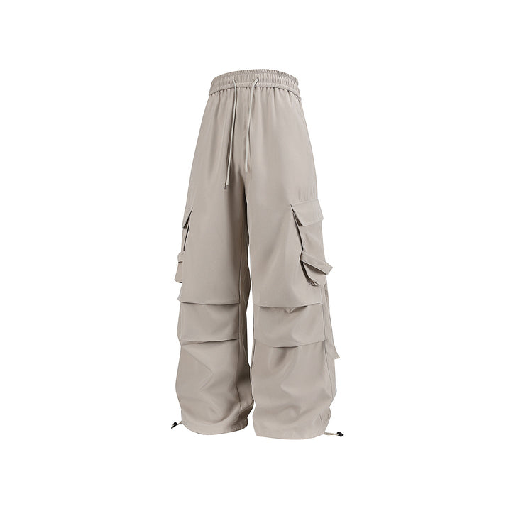 Herren Baggy‑Cargo‑Hose mit modularen Klappfächern, Band‑Details und Kordelbund Mune Fashion