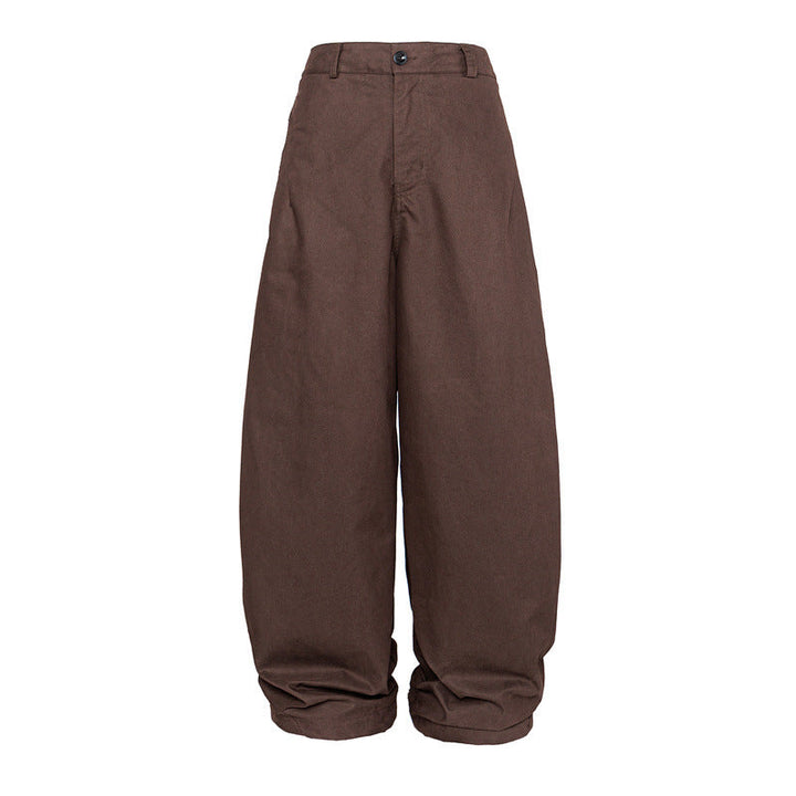 Women High Waist Culotte Pants made of heavy cotton blend with folded waistband Mune Fashion