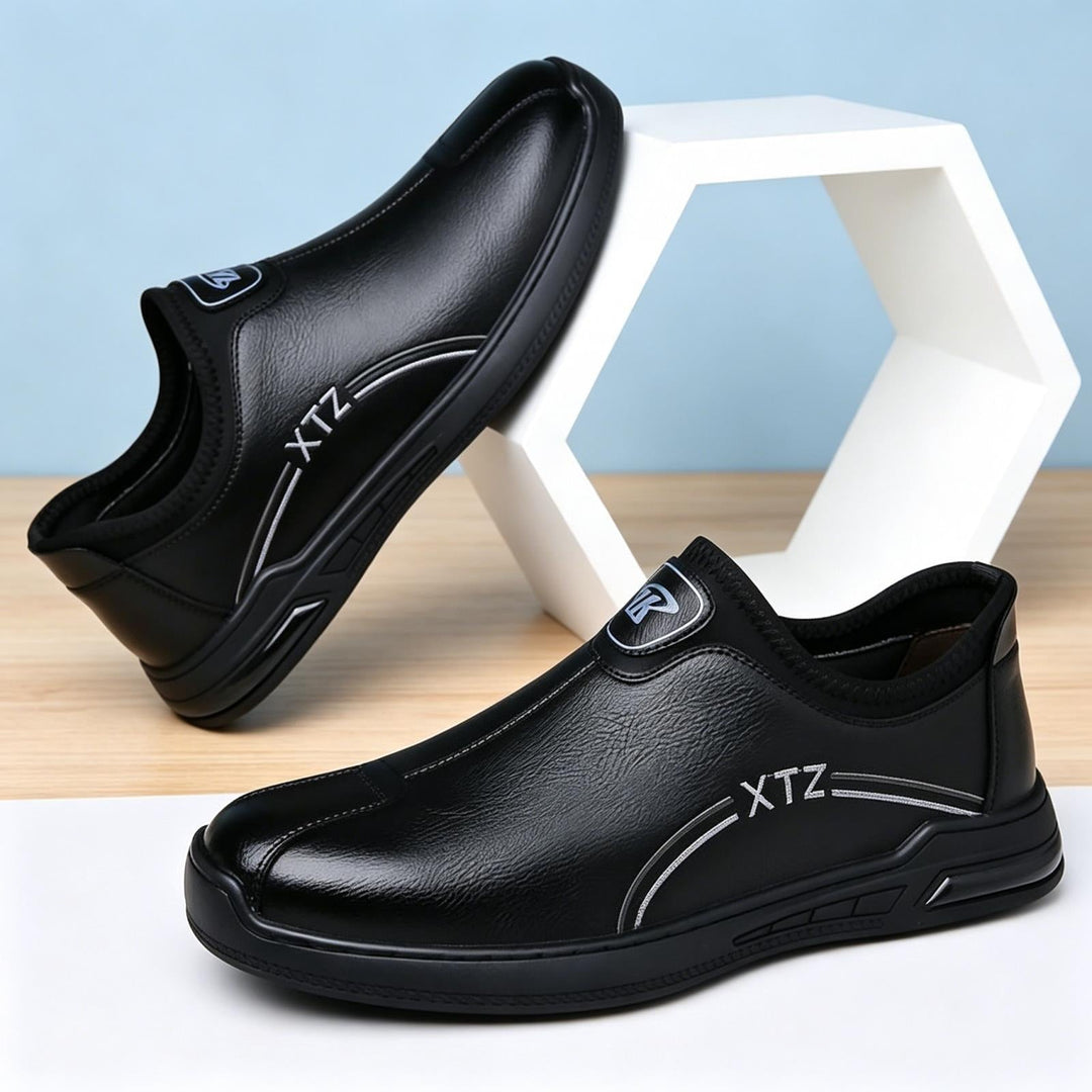 Men's Comfortable Slip-On Leather Sneaker Mune Fashion