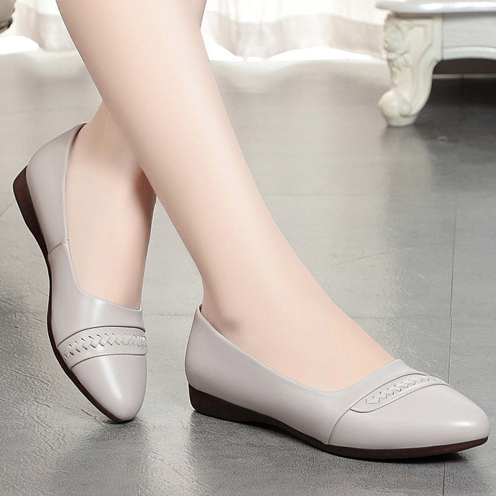Elegant Women's Ballet Flats with Woven Detail and Flexible Footbed