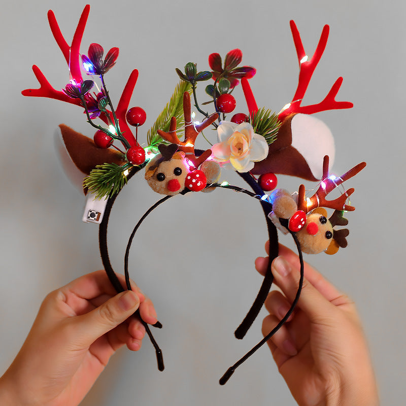 Festive Reindeer Antler Headband