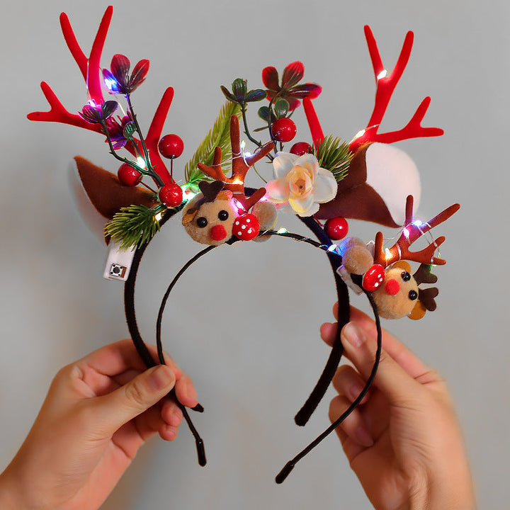 Festive Reindeer Antler Headband