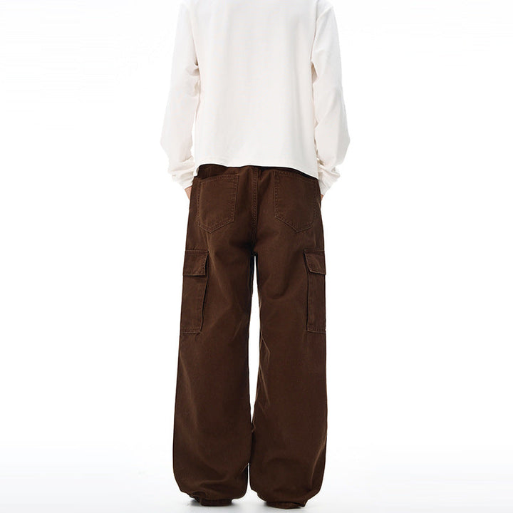 Men's Baggy Cargo Pants in Palazzo Cut with Large Applied Pockets Mune Fashion