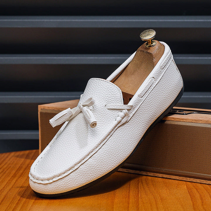 Men's Elegant Moccasins with Fashionable Lacing Detail Mune Fashion