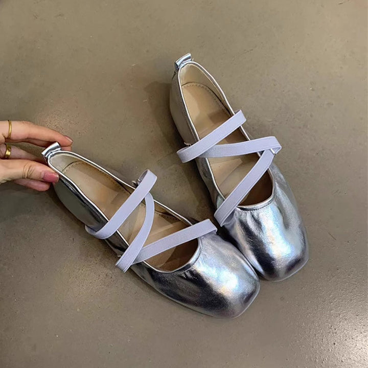 Women's Ballerina Flats with Fashionable Strap and Comfortable Footbed