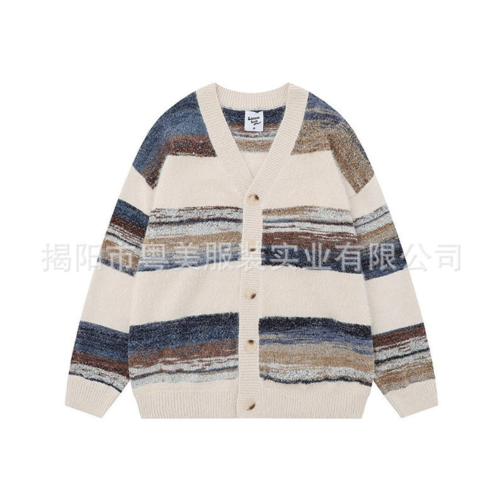 Ladies Fashionable Cardigan with V-Neck Mune Fashion