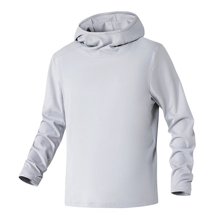 Herren Kapuzenpullover mit hohem Schalkragen aus technischem Stretchjersey Mune Fashion