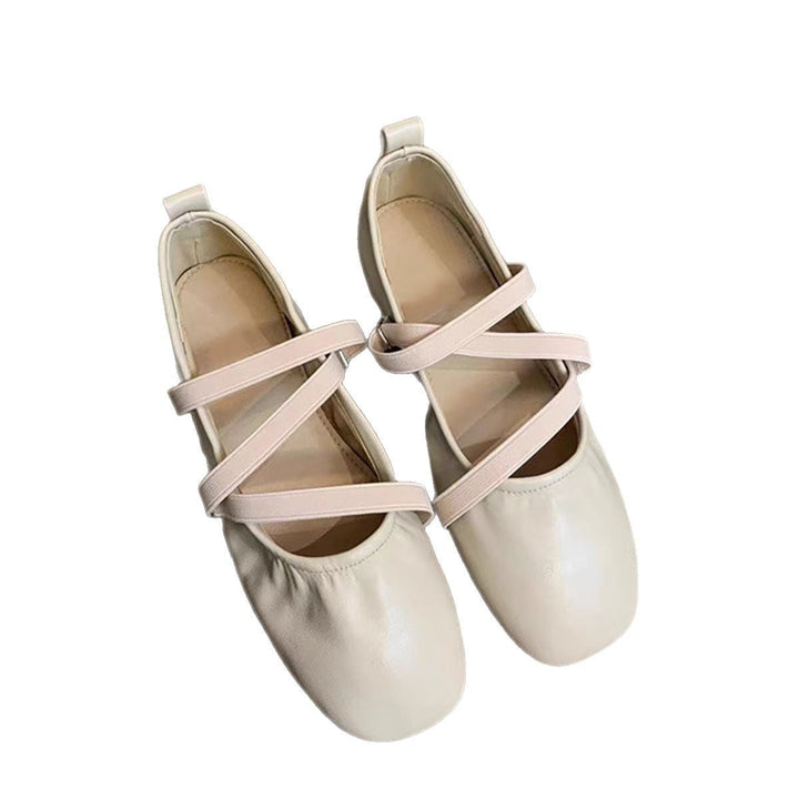 Women's Ballerina Flats with Fashionable Strap and Comfortable Footbed