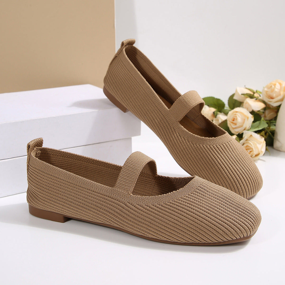 Women's Ballet Flats with Comfort Sole and Elastic Strap