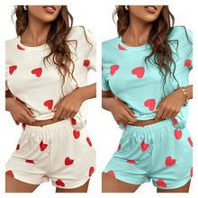Women's Heart Print Lounge Set