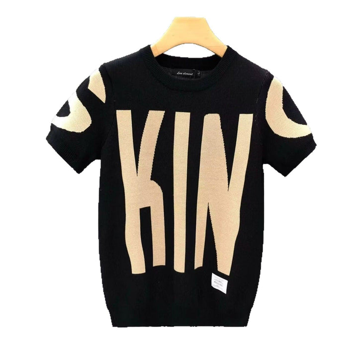 Men's knit shirt with oversized lettering Mune Fashion