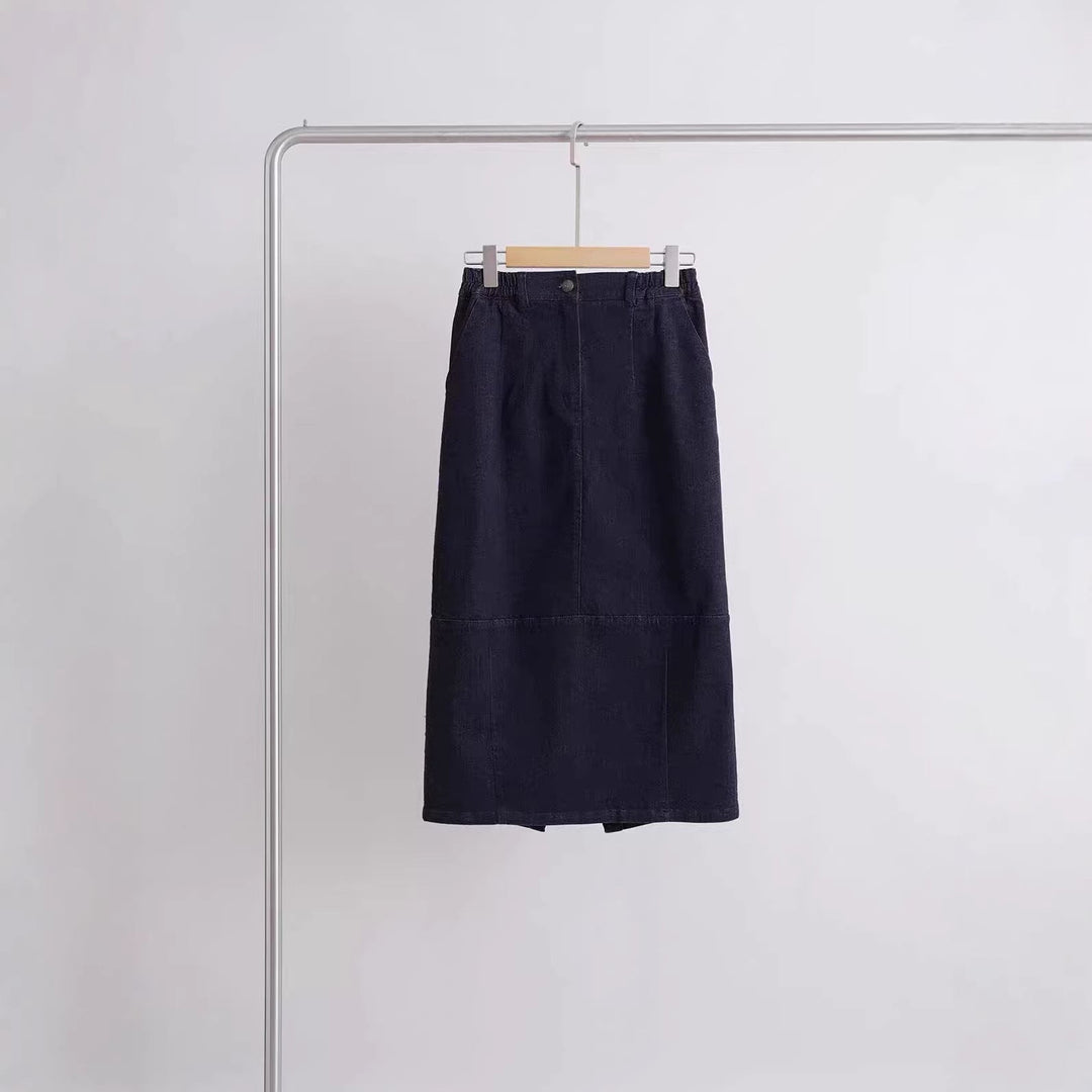 Women Elegant Cut Midi Skirt Mune Fashion