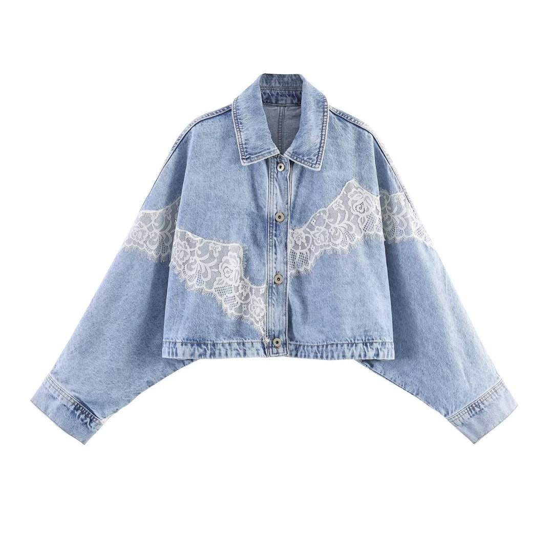 Women Jeans Set with Cropped Jeans Jacket and Casual High-Waist Jeans Mune Fashion