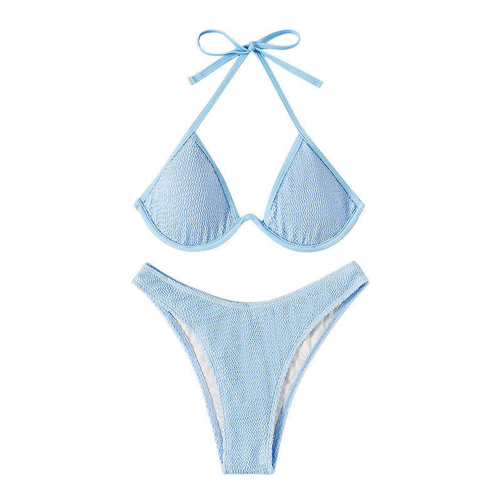 Women's triangle bikini with padded cups and high leg cut Mune Fashion