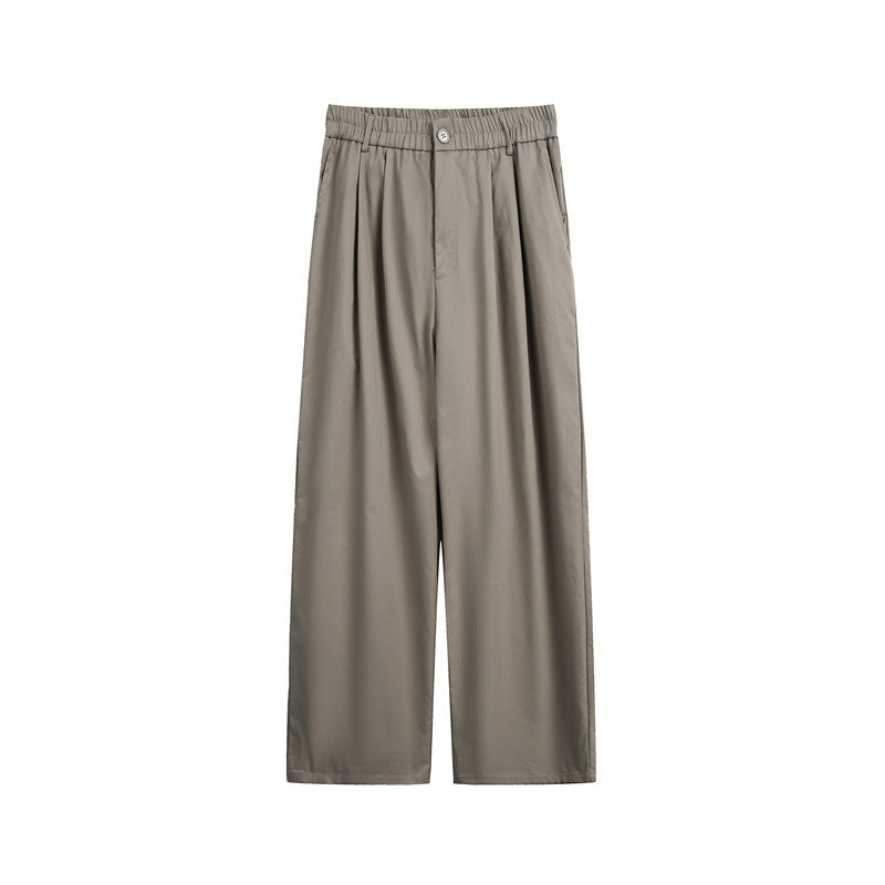 Women's loose-fit palazzo pants with elastic waistband, pleats, and straight leg Mune Fashion