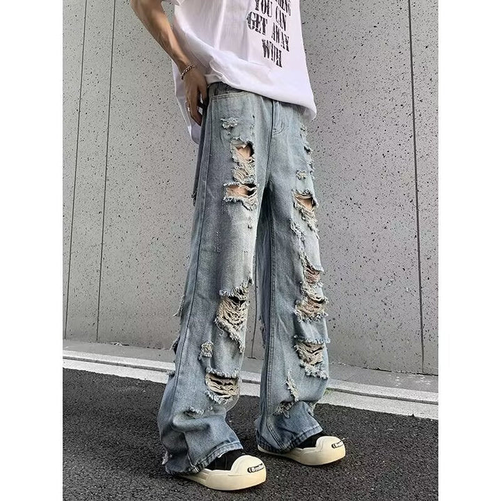 Women's Stylish Destroyed Baggy Jeans Mune Fashion