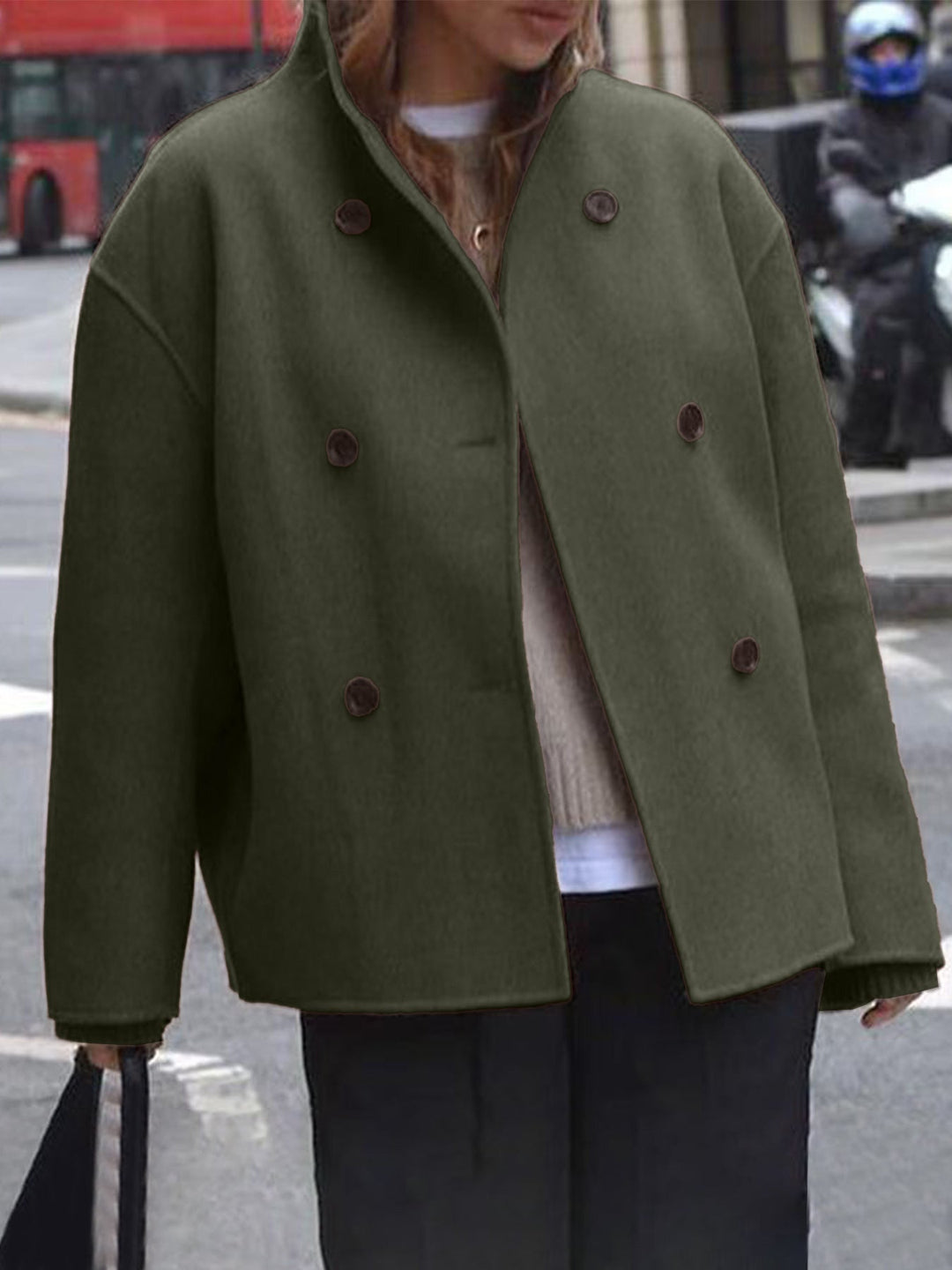 Mune | Oversized fashion jacket with button closure