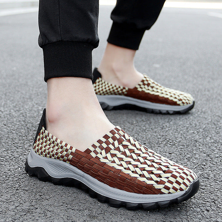 Unisex braided elastic slippers with lightweight cushioning sole Mune Fashion
