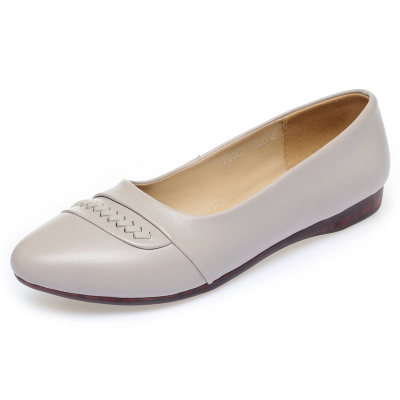 Elegant Women's Ballet Flats with Woven Detail and Flexible Footbed